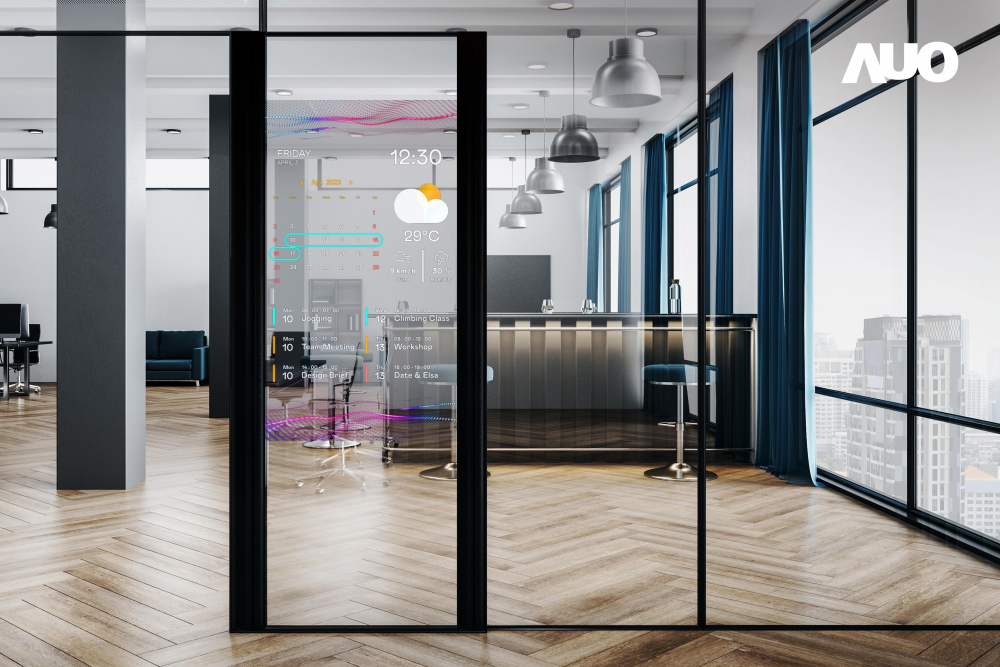 60吋Micro LED透明窗屏显示器，可依需求调整并延伸应用于不同场域，包括汽车侧窗或家庭玄关、智慧橱窗、商业展示等面向，提供丰富的信息娱乐内容