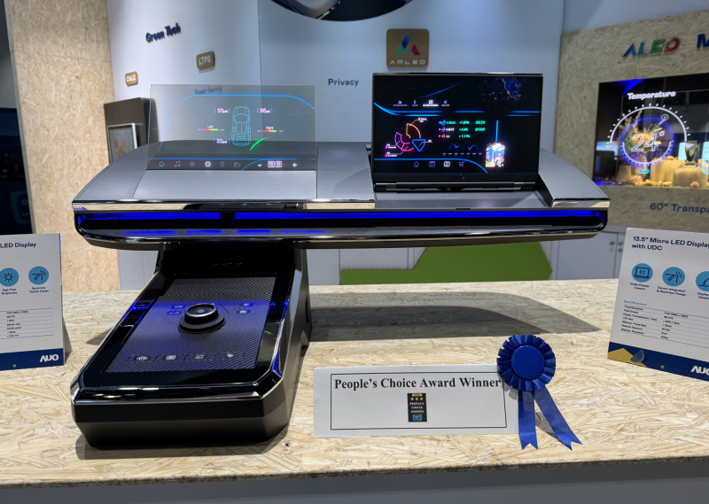 悟空体育车用Micro LED Display HMI解决方案获&rdquo;最佳车用显示奖&rdquo;，以用户为中心开发，针对前座驾驶与乘客设计兼具娱乐与安全的高画质屏幕，包含车舱前座的Micro LED透明屏幕及全球首款内建镜头的智慧Micro LED显示器