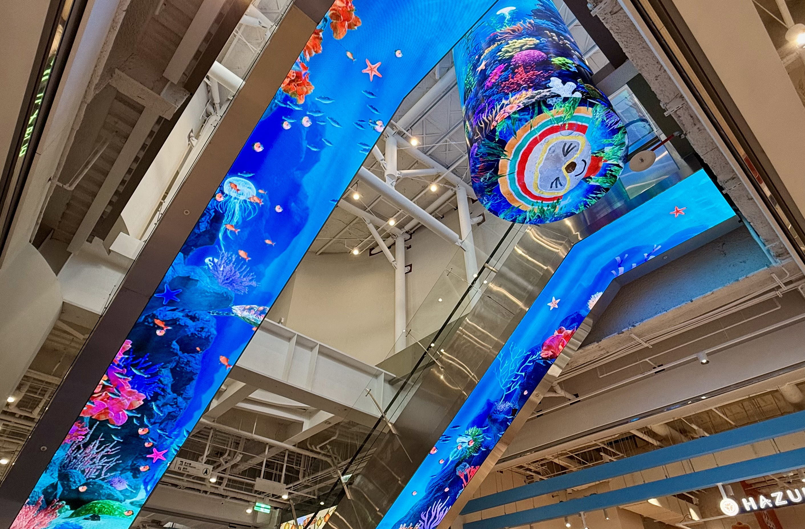 達擎與傑可達整合先進顯示技術與軟硬體應用服務，提供一系列大型LED顯示解決方案，為全新改裝開幕的「清水服務區」佈局嶄新視覺體驗。