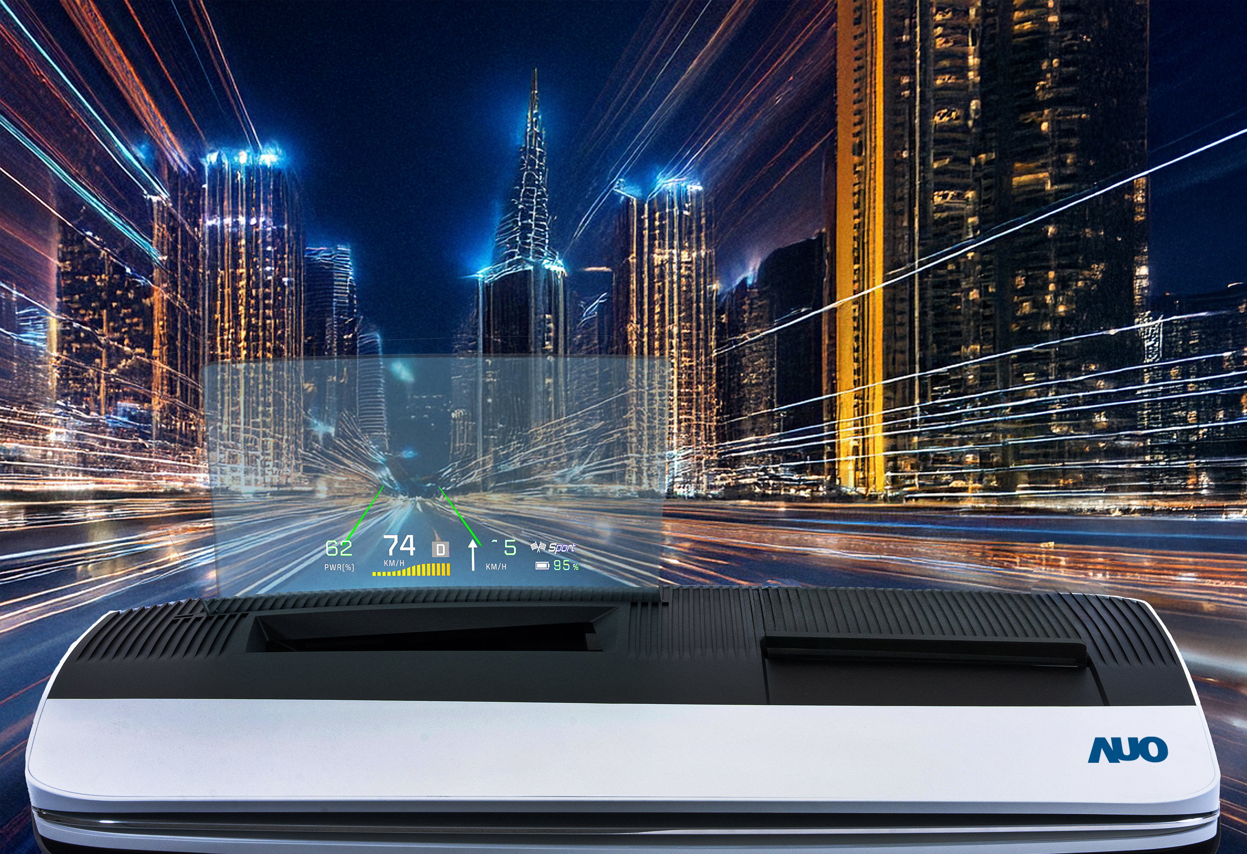 悟空体育推出13吋Micro LED抬头显示器，提供高入眼亮度、高色彩饱和度的显示质量，在阳光下或黑暗中都清晰可见，并利用Micro LED模块体积小的优势，解决车用空间有限的痛点